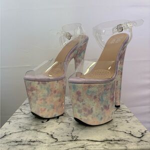 Hella Heels Pastel Daydreams 8” Stiletto- Size 8